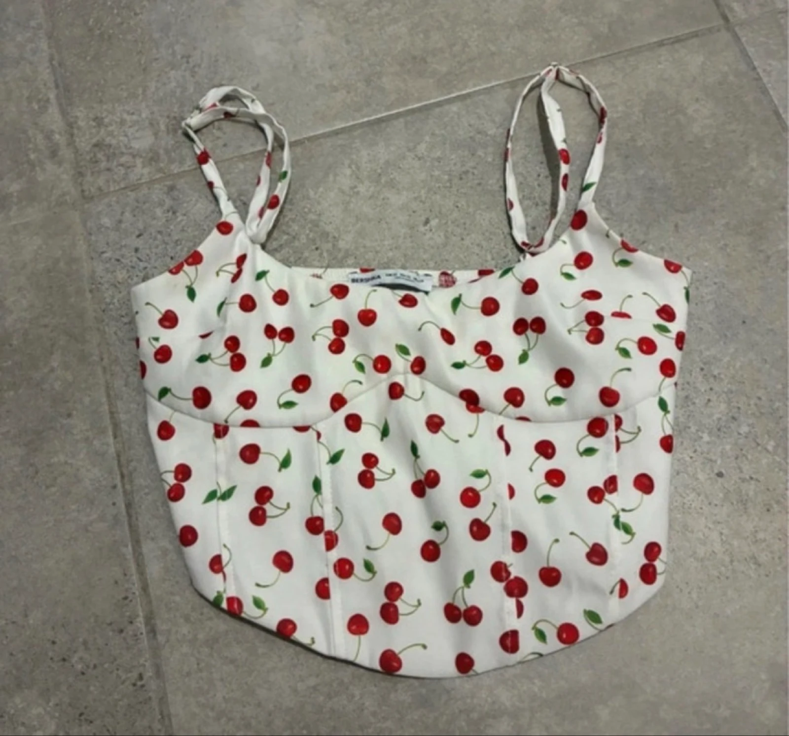 Bershka cherry print bustier – photo 2